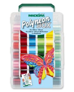 MADEIRA TRAVEL THREAD BOX - Softbox Polyneon 80 Spools (8085)