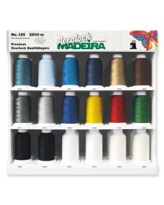 MADEIRA DISPLAY - Aerolock 125 King Size Cones Basic Colors - 72 Cones x 2500m