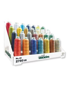 MADEIRA DISPLAY - AeroQuilt 40 - 28 Cones Solid + Multicolor x 2750m