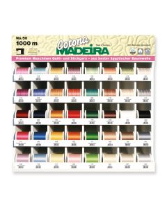 MADEIRA DISPLAY - Cotona 50 Basic Collection of 40 Colors - 200 Spools x 1000m