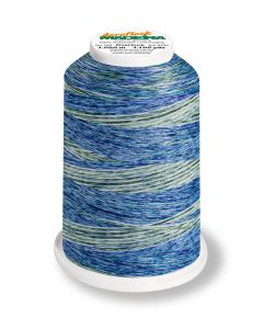 MADEIRA - Aeroflock 100 Miniking Bulk Overlock Thread Multicolor - 1000m Spool Col. 9601 Ocean