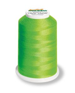 MADEIRA - Aeroflock 100 Miniking Bulk Overlock Thread - 1000m Spool Col. 9950 Neon Green