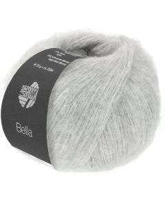 Bella Brushed plied cotton/baby alpaca blend yarn - 25g Col.14 Grey by Lana Grossa