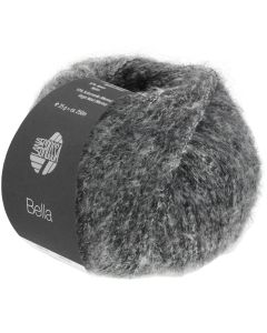 Bella Brushed plied cotton/baby alpaca blend yarn - 25g Col.15 Charcoal by Lana Grossa