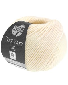 Cool Wool Big - Classic Merino Yarn - Creme Col. 1008 - 50g Skein by Lana Grossa