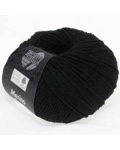 Cool Wool Superfine - Classic Merino Yarn - Black Col. 433 - 50g Skein by Lana Grossa