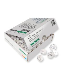 MADEIRA - ROYAL Pre-Wound Bobbins No.150 STyle L - Box of 144 pcs White (120m ea)
