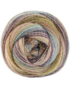 Gomitolo Arte - Single Ply Yarn with Dégradé Effect - Blue/Green/Purple/Pink Col. 1018 - 200g Skein by Lana Grossa