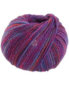 LANA GROSSA - Cool Merino Big Color - Fuchsia/Violet/Teal Col. 408 - 50g Skein