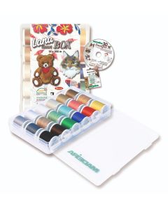 MADEIRA THREAD BOX - Smart BOX LANA no.12  - 18 x 200 m (incl. 5 Multi) / needles / color card