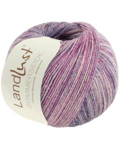 LANDLUST SOMMERSEIDE -Silk/Cotton Yarn - Lilac/Violet Col. 124 - 50g Skein by Lana Grossa