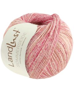LANDLUST SOMMERSEIDE -Silk/Cotton Yarn -Pink/Beige Col. 125  - 50g Skein by Lana Grossa