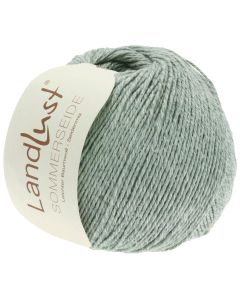 LANDLUST SOMMERSEIDE -Silk/Cotton Yarn - Greygreen Col. 05 - 50g Skein by Lana Grossa