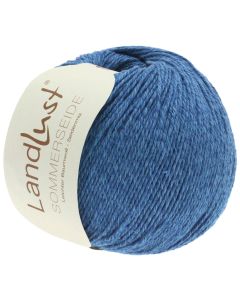 LANDLUST SOMMERSEIDE -Silk/Cotton Yarn - Marine Blue Col. 07 - 50g Skein by Lana Grossa