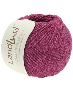 LANDLUST SOMMERSEIDE -Silk/Cotton Yarn - Fuchsia Col. 29 - 50g Skein by Lana Grossa