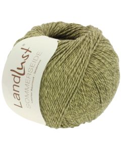LANDLUST SOMMERSEIDE -Silk/Cotton Yarn - Dark Olive Col. 43 - 50g Skein by Lana Grossa
