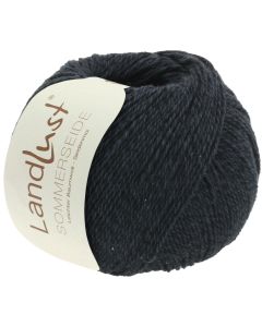 LANDLUST SOMMERSEIDE -Silk/Cotton Yarn - Black Col. 47 - 50g Skein by Lana Grossa