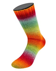 Meilenweit 100 Color Mix Multi - Col. 8004 - 100g Skein Non-Plied  Sock Yarn by Lana Grossa