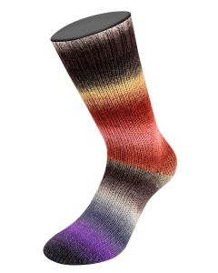 Meilenweit 100 Color Mix Multi - Col. 8005 - 100g Skein Non-Plied  Sock Yarn by Lana Grossa