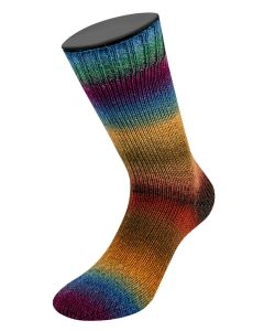 Meilenweit 100 Color Mix Multi - Col. 8007 - 100g Skein Non-Plied Sock Yarn by Lana Grossa