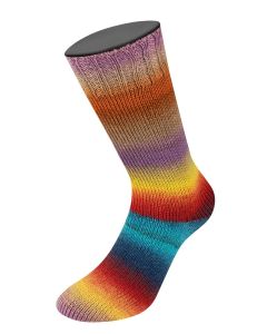 Meilenweit 100 Color Mix Multi - Col. 8010 - 100g Skein Non-Plied  Sock Yarn by Lana Grossa