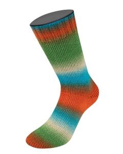Meilenweit 100 Color Mix Multi - Col. 8012 - 100g Skein Non-Plied  Sock Yarn by Lana Grossa