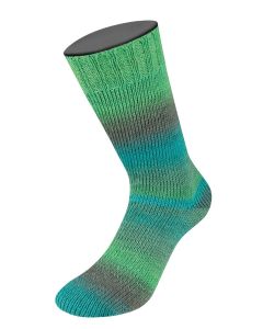 Meilenweit 100 Color Mix Soft- Col. 8060 - 100g Skein Non-Plied Sock Yarn by Lana Grossa