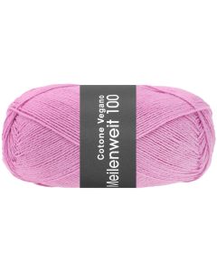 MEILENWEIT COTONE VEGANO - Cotton Blend Sock Yarn - Fuchsia Col.007 - 100g Skein  by Lana Grossa