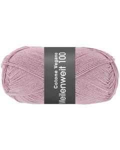 MEILENWEIT COTONE VEGANO - Cotton Blend Sock Yarn - Dusted Rose Col.017 - 100g Skein  by Lana Grossa
