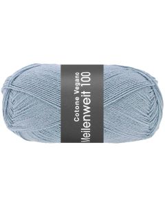 MEILENWEIT COTONE VEGANO - Cotton Blend Sock Yarn - Light Blue Col.024 - 100g Skein  by Lana Grossa