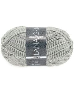 Meilenweit 4-ply Tweed - Virgin Wool/Polyamide- Grey col.110100g Skein by Lana Grossa