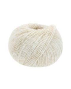 Natural Alpaca Pelo - White / Soft Beige Col. 005- 50g Skein by Lana Grossa