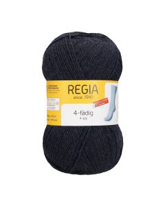 REGIA 4-Ply Solid Yarn 100g - Mottled Dark Indigo
