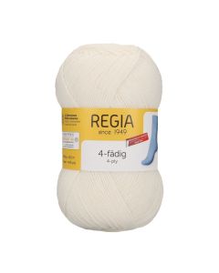 REGIA 4-Ply Solid Yarn 100g - Super White