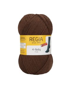 REGIA 4-Ply Solid Yarn 100g - Dark Brown