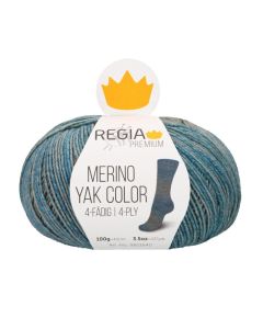 REGIA 4-Ply PREMIUM Merino Yak Color 100g -  Seaweed col.8513