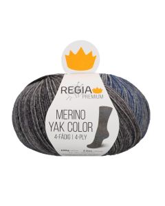 REGIA 4-Ply PREMIUM Merino Yak Color 100g -  Stormy Sky col.8516