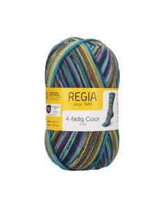 Regia 4-Ply Color Self Patterning Sock Yarn 100g Skein - Lime-Sierra Col. 03081