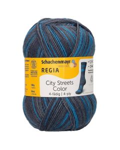 Regia 4-Ply Color Self Patterning Sock Yarn 100g Skein - Midtown Col. 02890