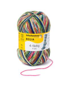 Regia 4-Ply Color Self Patterning Sock Yarn 100g Skein - Tropical Mix Col. 09386