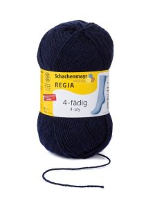 REGIA 4-Ply Solid Yarn 50g - Marine Blue
