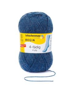 REGIA 4-Ply Solid Yarn 50g - Jeans Streaked