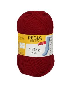 REGIA 4-Ply Solid Yarn 50g - Cherry Red