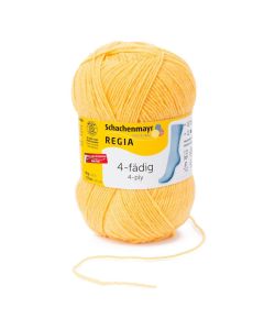 REGIA 4-Ply Solid Yarn 50g - Yellow