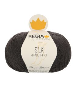 REGIA 4-Ply PREMIUM Silk 100g - Charcoal Melange 