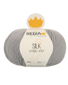 REGIA 4-Ply PREMIUM Silk 100g - Silver Blue