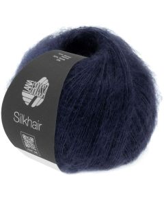 Silkhair - Mohair Silk Blend - Midnight Blue Col. 027- 25g Skein by Lana Grossa